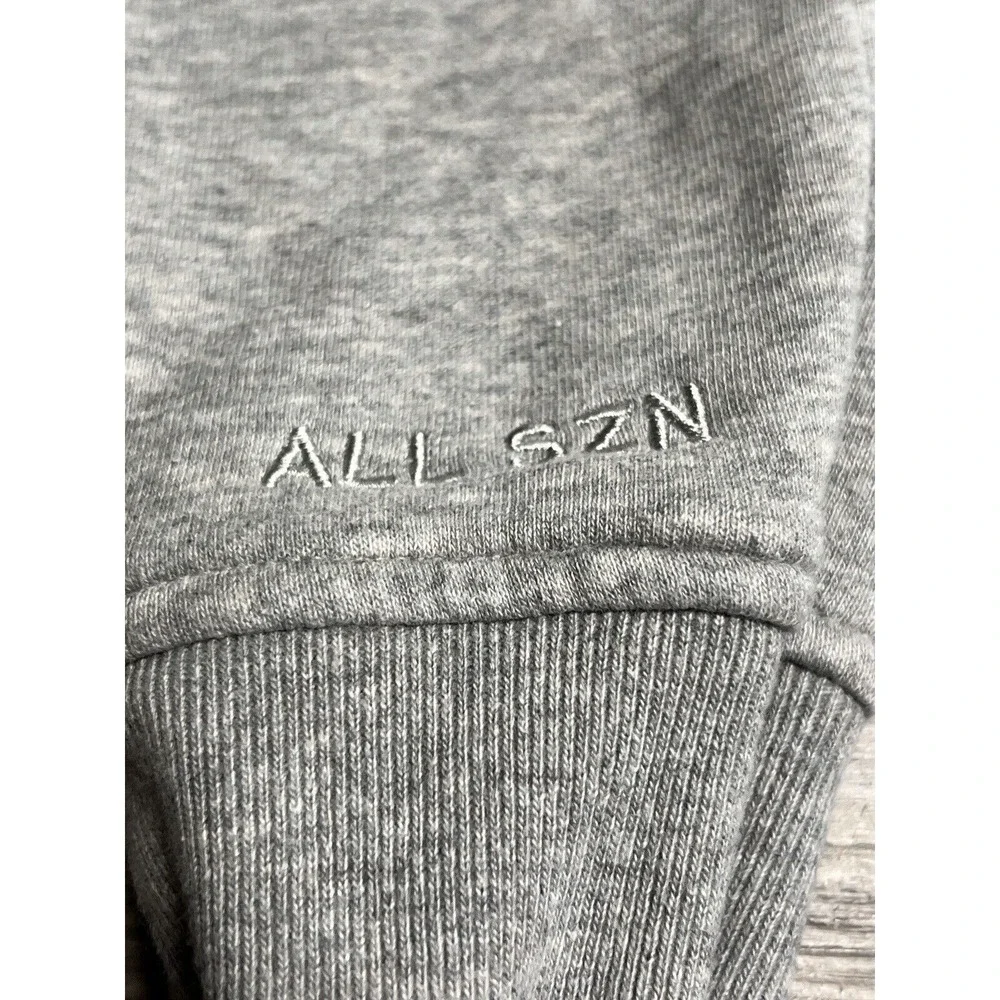 Adidas Hoodie Sweatshirt Heather Gray Raglan Sleeve Blank Basic Sz M Streetwear